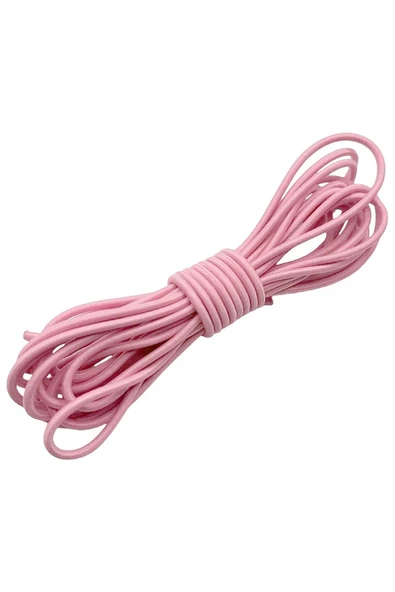 Pembe 5 Metre 2 mm Yuvarlak Lastik