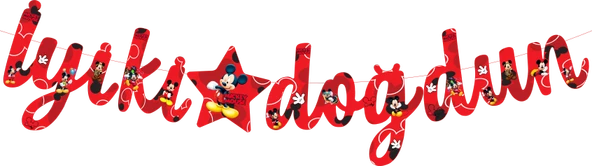 Mickey Mouse Temalı İyiki Doğdun Kaligrafi Banner ürün görseli 1