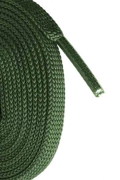 Haki Yeşil 1 cm Kalınlığında 1 Çift Yassı Spor Ayakkabı Bağcığı - 9