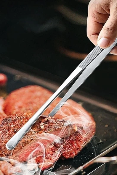 Yiyecek Servis Maşası Air Fryer  Master Chef Şef Cımbızı Et Kızartma Barbekü Aleti 30 Cm - Resim 8