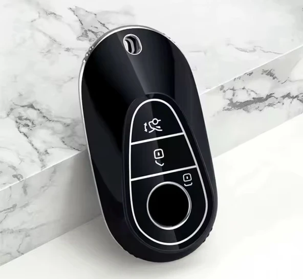 Mercedes Benz C S W206 W223 S350 C260 C300 S400 S450 S500 Siyah/Gümüş Anahtar Kılıf 2.Resime Bakınız ürün görseli