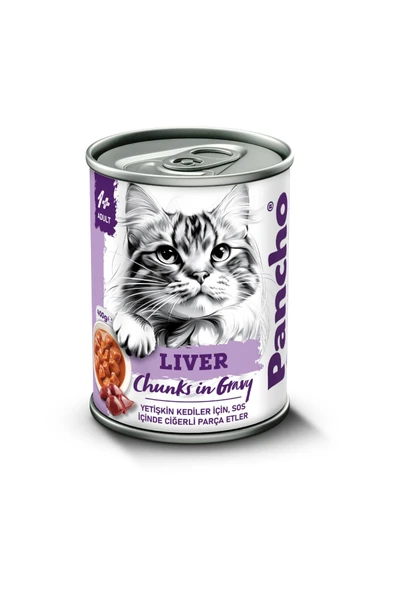 Pancho Biftekli Yetişkin Kedi Konserve Yaş Mama 400 Gr ürün görseli 1