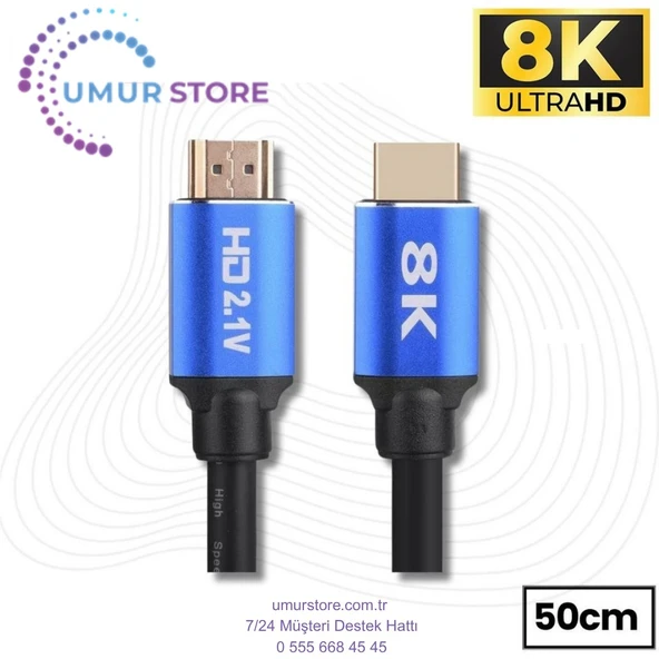 8k Ultra Hd 2.1V 48GBPS Altın Kaplama UHD HDMI Kablo