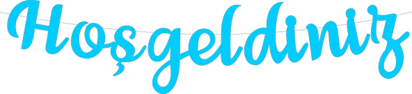 Hoşgeldiniz Mavi Temalı Kaligrafi Banner ürün görseli 1