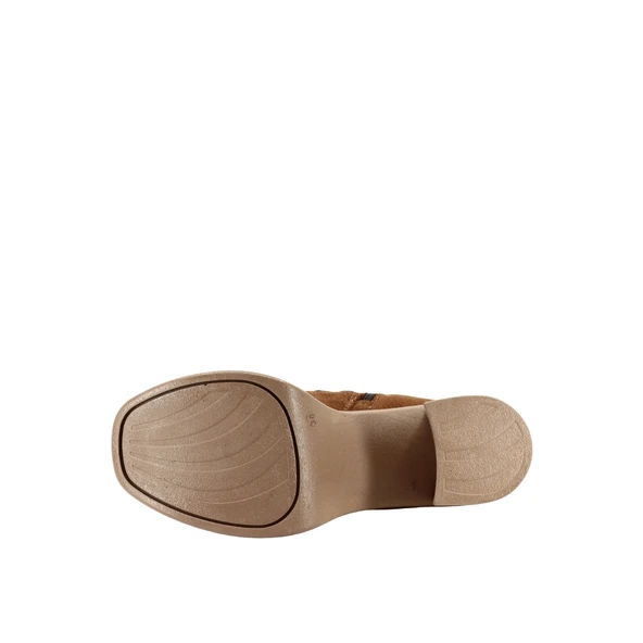 Albini 26102054S Hakiki Süet Deri Kadın Topuklu Bot - Resim 3