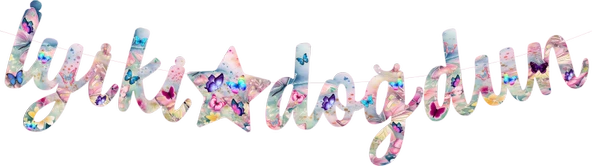 Kelebek Temalı İyiki Doğdun Kaligrafi Banner - 1