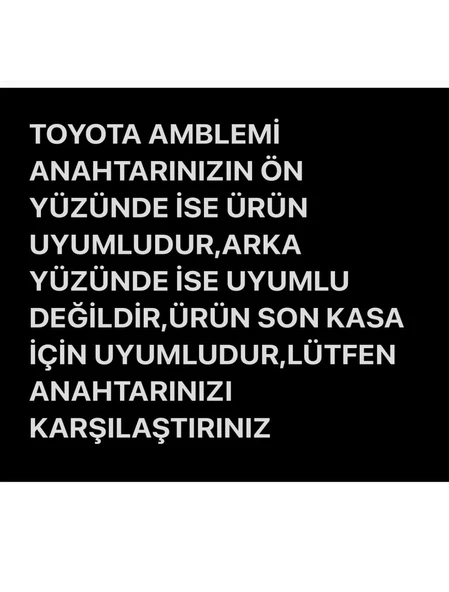 Toyota Chr C-hr Camry Corolla Cross Prius Prado Rav4 Hilux Uyumlu Anahtar Kılıfı 2.Resime Bakınız - Resim 3