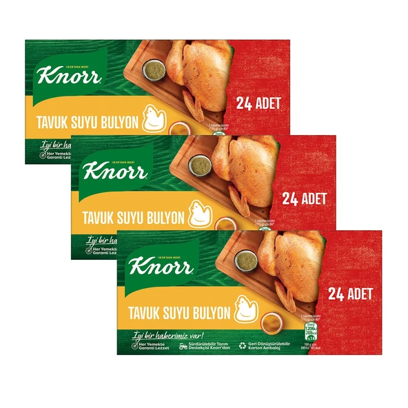 Knorr Tavuk Suyu Bulyon 24 Adet 240 Gr x 3 Adet - 1