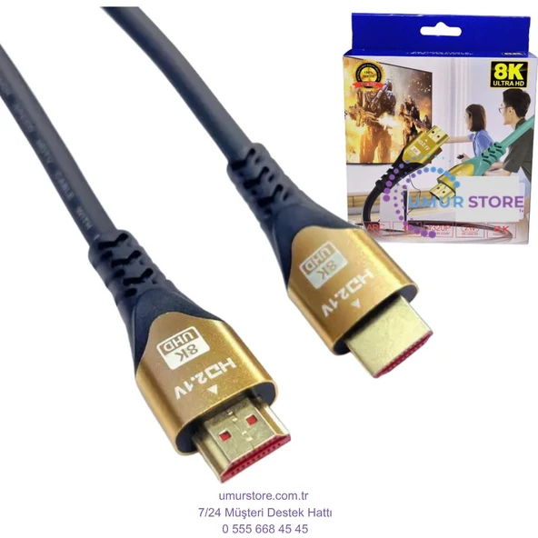8k Ultra Hdtv 2.1V HDMI Görüntü ve Ses Kablosu