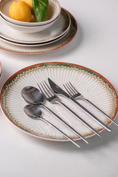 Soley | ZENIA | 6 kişilik 30 Parça Çatal Kaşık Bıçak Takımı