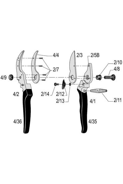 Felco 4 Budama Makası 21cm Sağ By-Pass - Resim 2