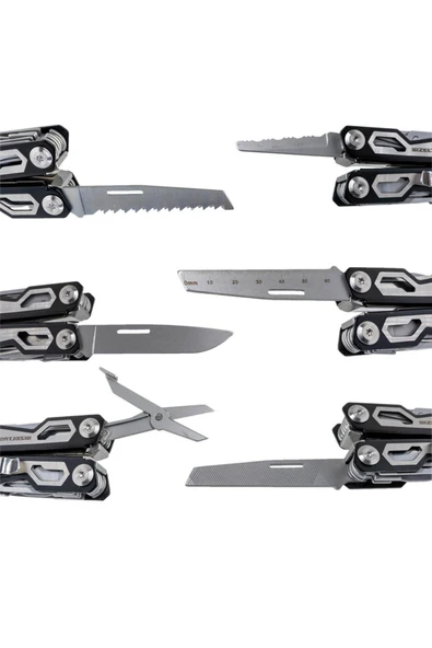 İzeltaş İzeltaş Multi Tool 15 Fonksiyonlu Çok Amaçlı El Aleti 155 mm - Resim 3
