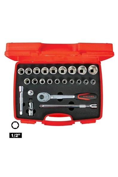 İzeltaş On Iki Köşe Lokma Anahtar Takımı 1 2” 24 Parça 1114 00 6024 ürün görseli 1