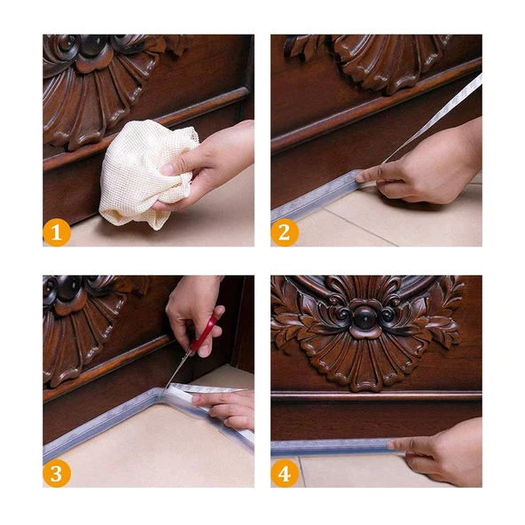 3 Metre 15 mm Kendinden Yapışkanlı kapı pencere rüzgar ses kesici şerit bant - Resim 2