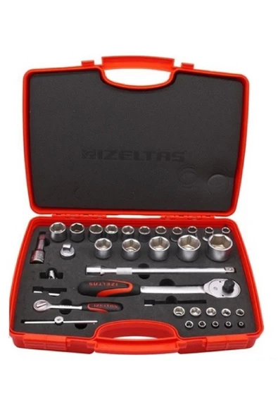 İzeltaş 1113 00 1038 Altı Köşe Lokma Anahtar Takımı 35 Parça ürün görseli 1