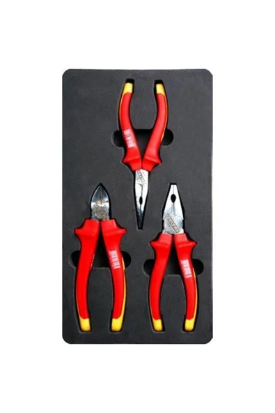 İzeltaş İzeltaş 1000v Izoleli Elektrikçi Seti 160mm 3 Parça - Izeltaş 3020006003 ürün görseli 1