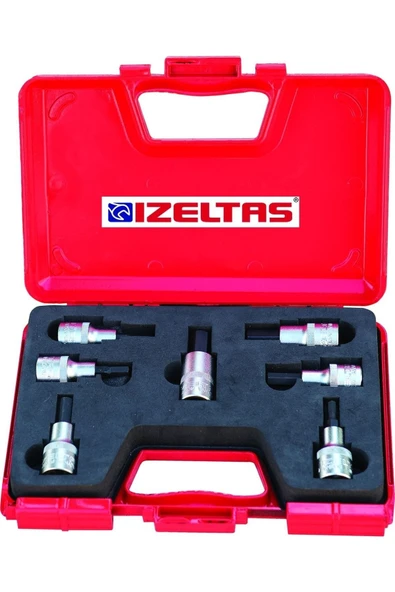İzeltaş 1/2 Lokmalı Allen Uç Takımı (60mm 7 Parça)- 1113001107 ürün görseli 1