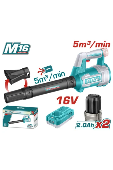 TOTAL LI-ION ÇİFT AKÜLÜ 16V HAVA ÜFLEME MAKİNASI TABLI168082E Yüksek Kalite NMS HIRDAVAT