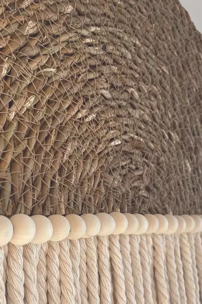 Bohem Hasır Duvar Dekoru Makrome Duvar Süsü Kısa - 3