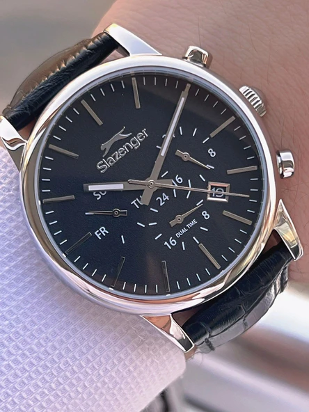 Slazenger Deri Kordon İç Fonksiyonları Aktif 10 Atm Suya Dayanıklı Erkek Kol Saati ESL.09.2481.2.01 ürün görseli