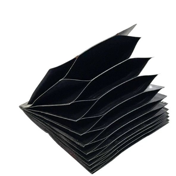 Dikey Akordiyon Plastik Kartlık Siyah, Deri Hobi Kartlık Cüzdan Yapımına Uygun - 3