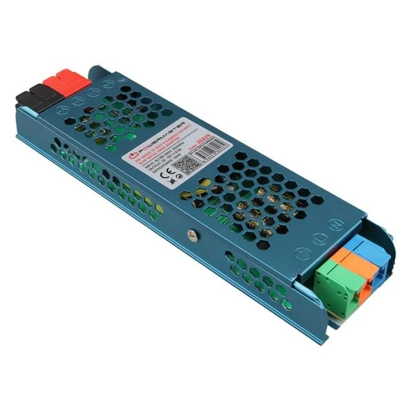 Powermaster PM-26829 12 Volt 8.5 Amper 100 Watt Slim Metal Kasa Adaptör 180X50x23mm - 2