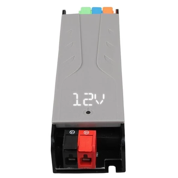 Powermaster PM-26843 12/24/36/48 Volt 4 Amper 100 Watt Metal Kasa Kademeli Adaptör Voltaj Göstergeli 148X43x27mm - 3