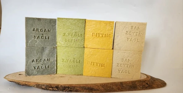 Doğal Üretim Sabunu Karışık (Argan-Defne-Bıttım-Saf Zeytinyağlı) 8'li Set ürün görseli