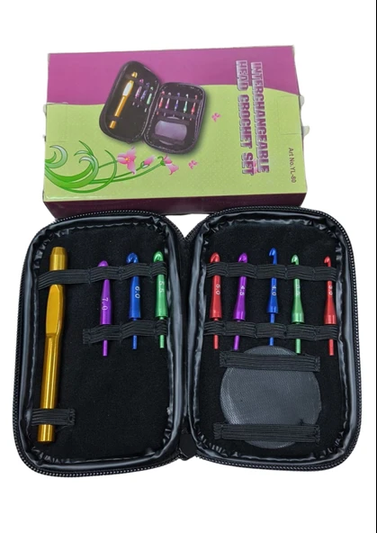 Ucu Değiştirilebilir Yün Tığ Set 9  Adet ürün görseli