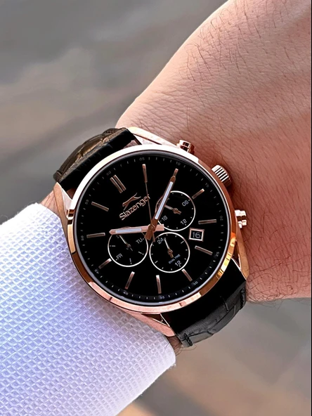 Slazenger Deri Kordon İç Fonksiyonları Aktif 10 Atm Suya Dayanıklı Erkek Kol Saati ESL.09.2494.2.04 - Resim 2