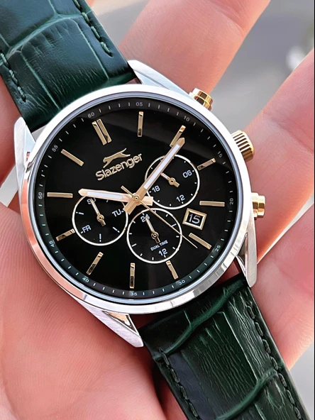 Slazenger Deri Kordon İç Fonksiyonları Aktif 10 Atm Suya Dayanıklı Erkek Kol Saati ESL.09.2494.2.02 - Resim 3