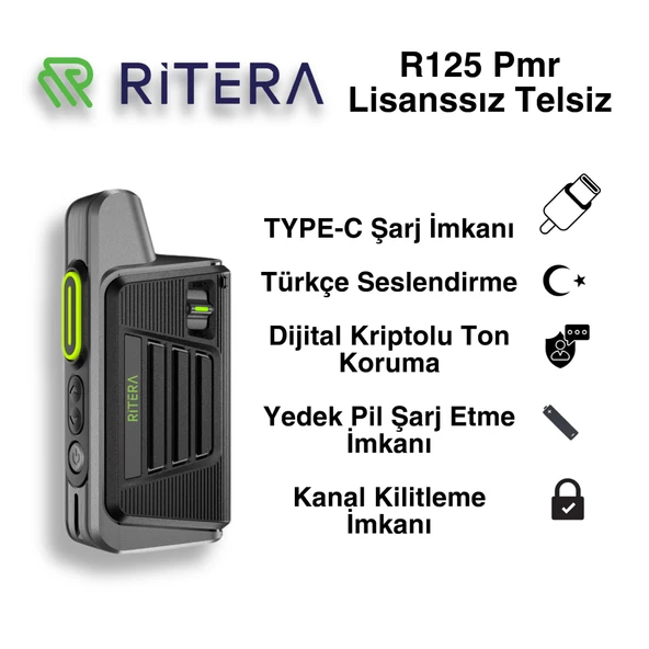 Ritera R125 Pmr Lisansız El Telsizi - 4