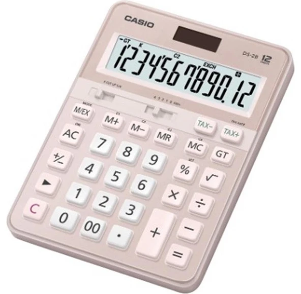 Ds-2b-Pk Pembe Profesyonel 12 Hane Masa Üstü Hesap Makinesi