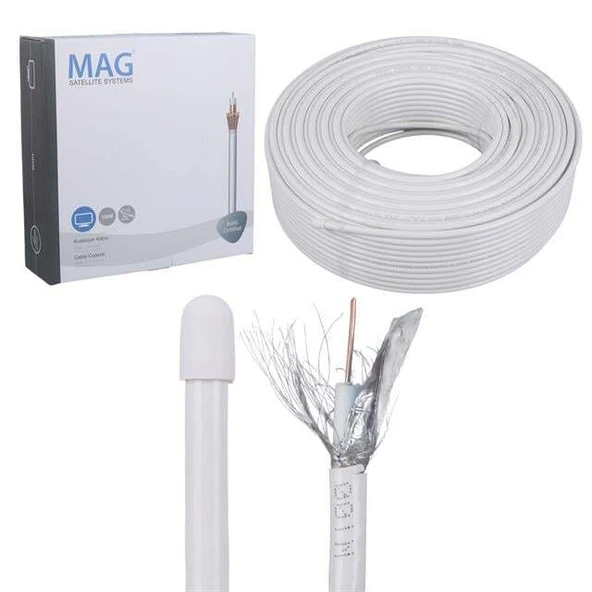 Mag RG6 U4 64 Tel Smart Anten Kablosu 100 Mt. ürün görseli 1