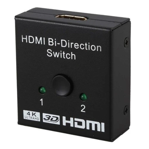 HDMI Switch HDMI Splitter, HDMI Anahtar, 2 Giriş 1 Çıkış, PS5, PS4, Xbox, TV Kutusu, TV Stick, Monitör, PC ile Uyumlu, Çift Yönlü AB Anahtar, - 3