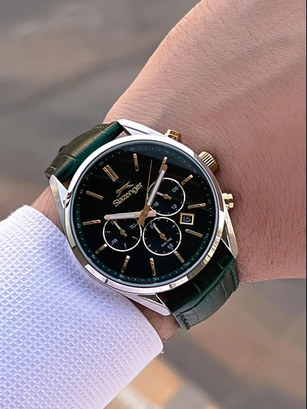 Slazenger Deri Kordon İç Fonksiyonları Aktif 10 Atm Suya Dayanıklı Erkek Kol Saati ESL.09.2494.2.02 - Resim 2