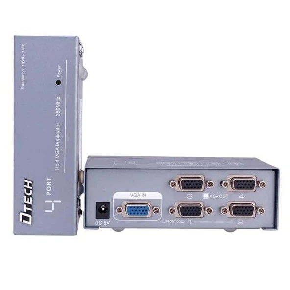 PowerMaster 250Mhz 1TO4 VGA Splitter Dağıtıcı Monitör Çoklayıcı - 2
