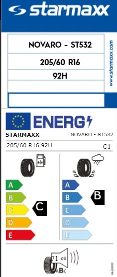 Starmaxx 205/60 R16 92H Novaro St532 Yaz Lastiği 2025 Üretim - Resim 2