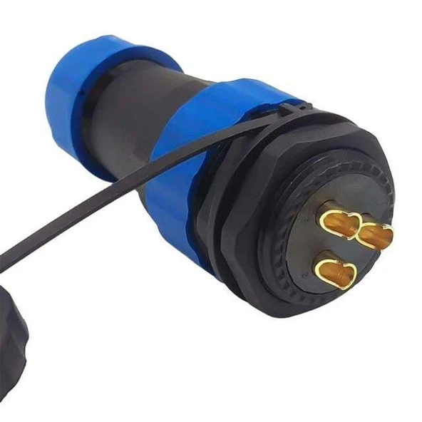 SD28 Su Geçirmez 3 Pin  Erkek-Dişi Yuvarlak 28 Mm Konnektör ürün görseli 1