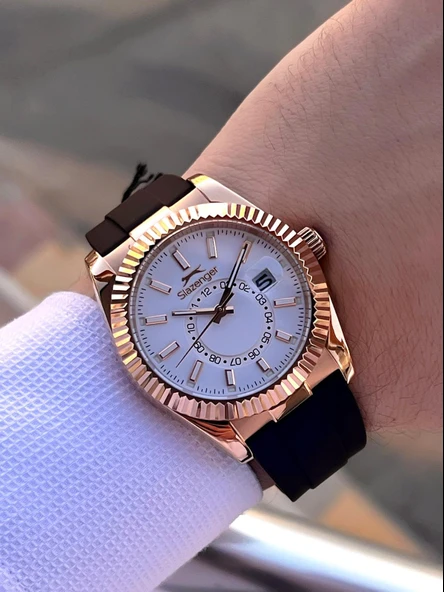 Slazenger Silikon Kordon İç Fonksiyonları Aktif 10 Atm Suya Dayanıklı Erkek Kol Saati ESL.09.2514.03 - Resim 2