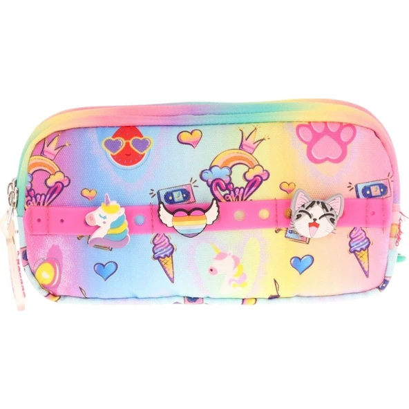 Kaukko Kıds 3 Bölmeli Kalem Çantası (fancy Raınbow)krn-L8244 - Resim 2