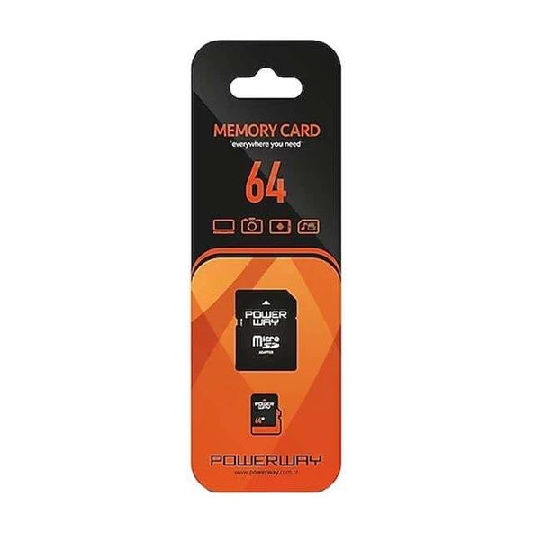 Powerway PWR-64 64 GB Micro SD Hafıza Kartı Class 10