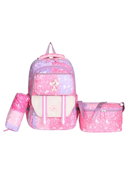 Relaxion 3'lü Set Çocuk İlkokul Çantası Kalemlikli Beslenme Çantalı Sırt Çantası 1380 ürün görseli 1