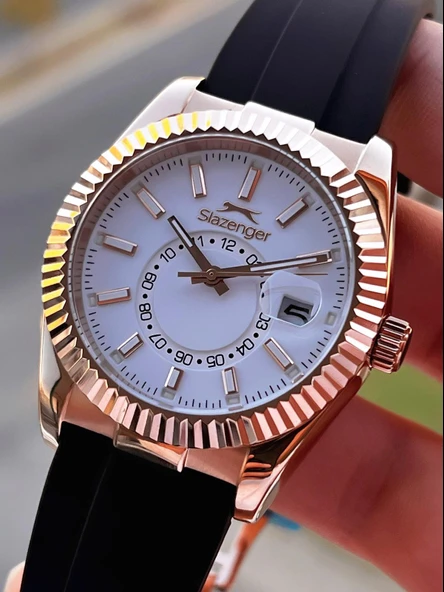 Slazenger Silikon Kordon İç Fonksiyonları Aktif 10 Atm Suya Dayanıklı Erkek Kol Saati ESL.09.2514.03 - Resim 3