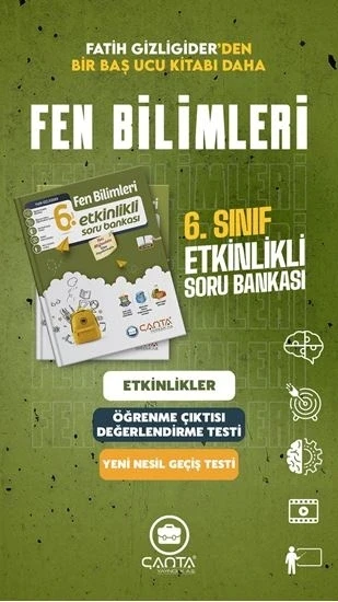 Çanta 6. Sınıf Fen Bilimleri Etkinlikli Kazanım Soru Bankası ürün görseli 1