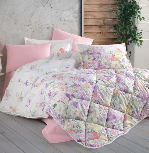 Clasy Ranforce %100 Pamuk Çift Kişilik Silikon Yorgan 195 x 215 - Resim 5