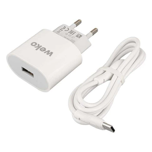 Weko WK-21442 PDU QC 3.0 Amper Telefon Şarj Başlık Adaptörü + Type-C Kablo - 4