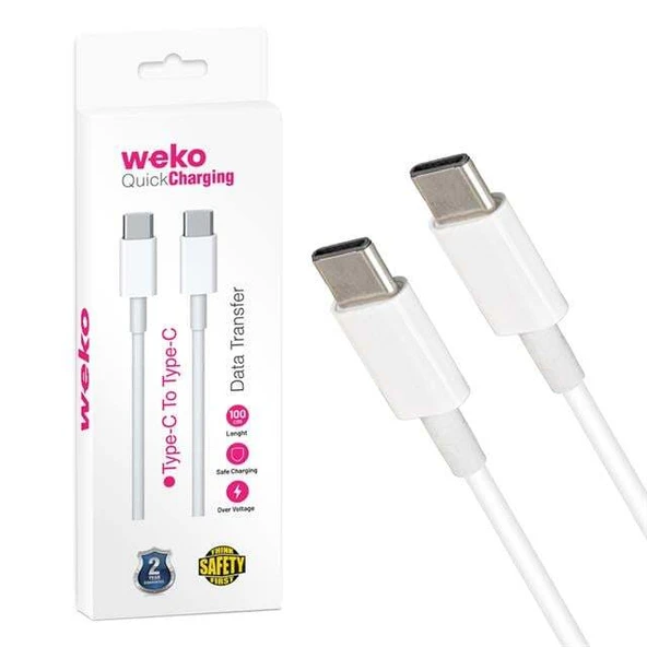 Weko WK-21444 Type-C To Type-C Telefon Şarj Kablosu ürün görseli 1