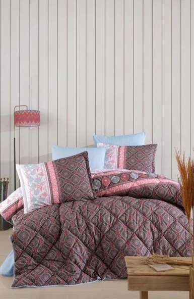 Clasy Ranforce %100 Pamuk Çift Kişilik Silikon Yorgan 195 x 215 - Resim 4