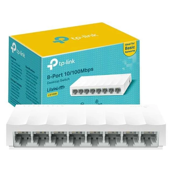 TP-Link LS-1008 8 Port 10 - 100 Mbps Ethernet Switch ürün görseli 1